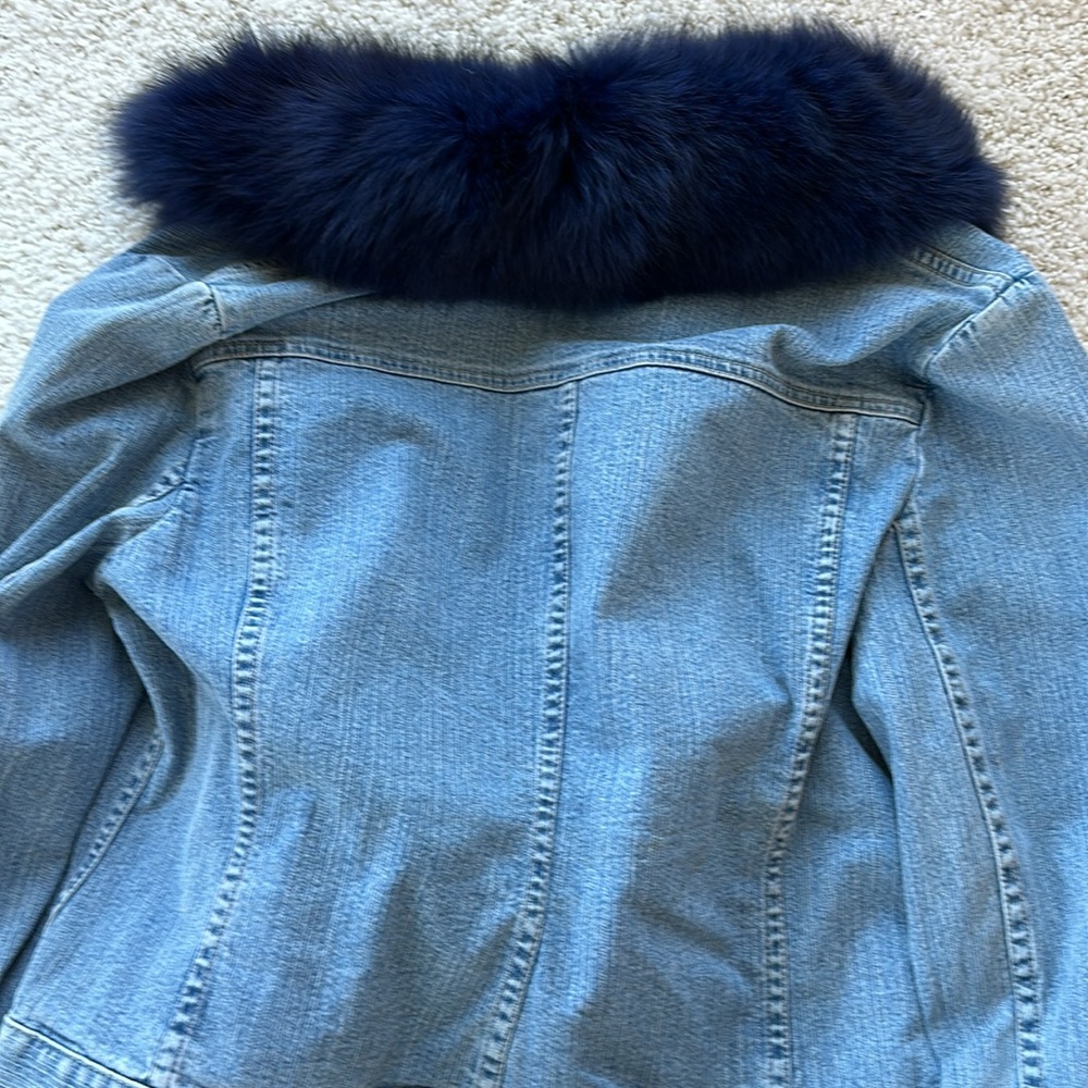 Doncaster denim jacket with removable fur collar - Picture 6 of 16